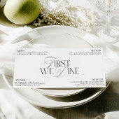 Invitation Elegant Black & White Wedding Dinner Menu
