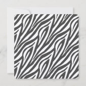 Invitation Elégant Black Zebra Imprimer Anniversaire (Dos)