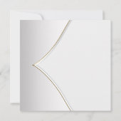 Invitation Elégant blanc Croix d'or Christening (Dos)