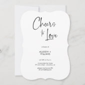 Invitation Elégant blanc encourage à aimer Mariage de script (Devant)