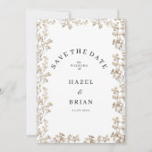 Invitation Elégant blanc gypsophila floral Enregistrer la dat (Devant)