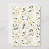 Invitation Elégant blanc moderne or Floral Quinceañera (Dos)