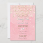 Invitation Elégant blanc & or Mandala Blush Pink Design (Devant)