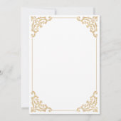 Invitation Elégant Blanc Or musulman Mariage musulman (Dos)