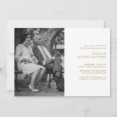 Invitation Élégant Blanc & Or Personnalisé 50e Anniversaire d (Dos)