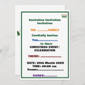 INVITATION ÉLÉGANT BLANC PERSONNALISABLE MODERNE DE MARQUE VÉ (Devant / Derrière)