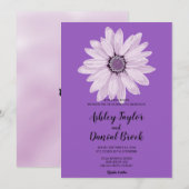 Invitation Elégant blanc rose romantique Mariage floral Invit (Devant / Derrière)