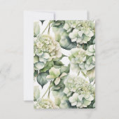 Invitation Elégant blanc vert aquarelle Mariage floral (Dos)