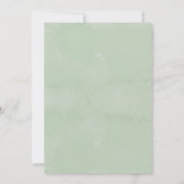 Invitation Elégant blanc vert vintage mariage (Dos)