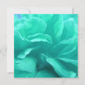 Invitation Élégant Bleu Aigue-Marine Floral Save The Date (Dos)