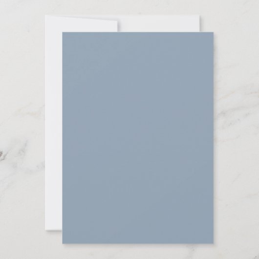 Invitation Élégant bleu bleu bleu clair monogramme simple Mar (Dos)