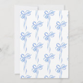 Invitation Elégant Bleu Bow Mis Quince Años Quinceañera (Dos)