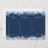 Invitation Elégant bleu clair Gown Floral 18e anniversaire (Dos)