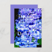 Invitation Elégant bleu clair hydrangée Mariage (Devant / Derrière)