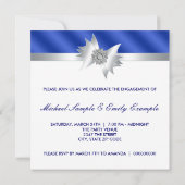 Invitation Élégant Bleu de la Marine royale (Dos)