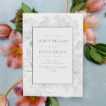 Invitation Elégant bleu Dusty Floral Line Mariage Art<br><div class="desc">Votre faire-part de mariage est le premier aperçu que vos invités auront de votre grand jour, alors assurez-vous qu'il soit parfait ! Voici notre belle Elegant Dusty Blue Floral Line Art Faire-part de mariage! Cette invitation conviendra parfaitement aux couples qui recherchent quelque chose de différent et d'unique. Le magnifique art...</div>