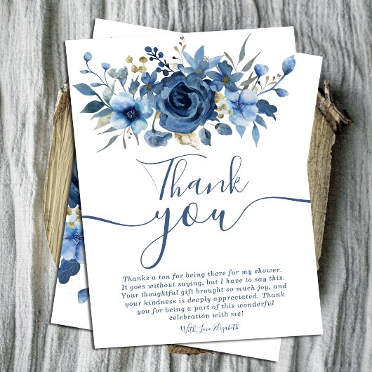 Invitation Elégant bleu glace hiver Floral douche nuptiale me