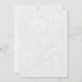 Invitation Elégant bleu marine avec Fleurs Gold Trunk Party (Dos)