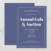 Invitation Élégant Bleu Minimaliste Événement d'entreprise (Devant / Derrière)