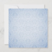 Invitation Elégant bleu/noir Chic Damask Quinceanera Invitati (Dos)