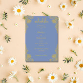 Invitation ÉLÉGANT bleu poussiéreux MARIAGE ISLAMIQUE Invitat