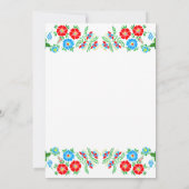 Invitation Elégant bleu rustique Roses rouges Baby shower Flo (Dos)