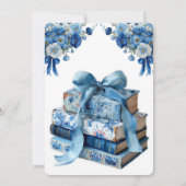 Invitation Elegant Bleu Sa Prochaine Fête des mariées Chapitr (Dos)