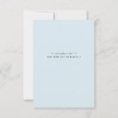 Invitation Elégant Bleu Simple Moderne Baby shower garçon (Dos)