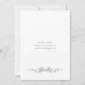 Invitation Elégant Bleu Toile Français Jardin Répétition Dîne (Dos)