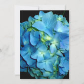 Invitation Elégant bleu turquoise hydrangées florales rose Ma (Dos)