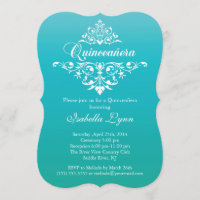 Elégant bleu turquoise Ombre Quinceañera Party