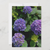 Invitation Elégant bleu violet hydrangée Mariage (Dos)