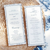 Invitation Elegant Blue Chinoiserie Wedding Program