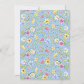 Invitation Elegant Blue Floral boy Baby Shower (Dos)