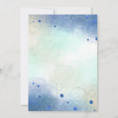 Invitation Elégant Blue Foil Ballons 60e fête d'anniversaire (Dos)