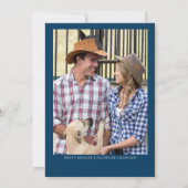 Invitation Elegant Blue Grey 2 Photo Party (Dos)