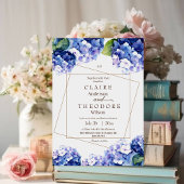Invitation Elégant Blue Hydrangea Beau Mariage Floral