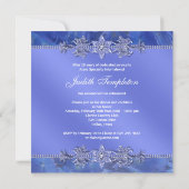 Invitation Elégant Blue Hydrangea Parti de retraite des femme (Dos)