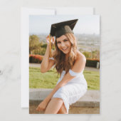 Invitation Elégant Blue Médicale Student Graduation Party (Dos)