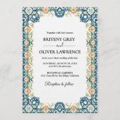 Invitation Elegant Blue Papel Picado weeding (Devant)