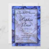 Invitation Elégant Blue periwinkel fleuri Douche nuptiale (Devant)