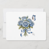 Invitation Elegant Blue Roses Silver Rehearsal Dinner (Dos)