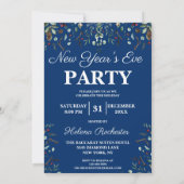 Invitation Elegant Blue Rustic 2025 New Years Eve Party (Dos)