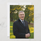 Invitation Elegant Blue Silver Gold 60th Birthday Photo (Dos)