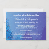 Invitation Elégant Blue Winter Snow Paysage Mariage Invit (Dos)