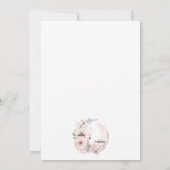 Invitation Élégant Blush & Beige Boho Mariage Floral (Dos)