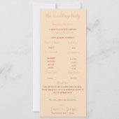 Invitation Elegant Blush & Black Floral Wedding Program Card (Dos)