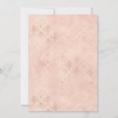 Invitation Elégant Blush Damask Rococo Fête des mariées (Dos)