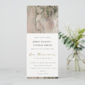 INVITATION ÉLÉGANT BLUSH DUSKY ROSE GOLD AGATE VOW RENOWAL (Debout devant)