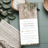 INVITATION ÉLÉGANT BLUSH DUSKY ROSE GOLD AGATE VOW RENOWAL